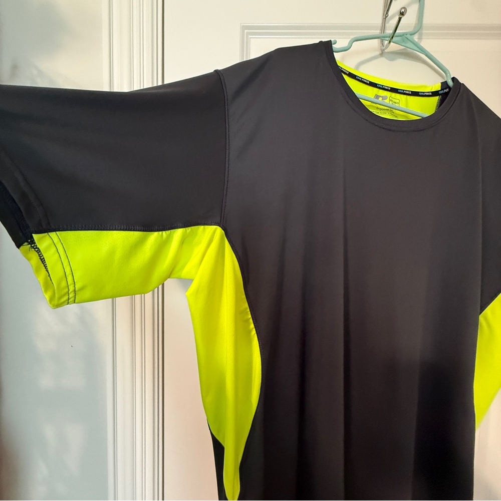 CoolForce Dri-Power 360 Shirt 2XL – Gray & Neon Yellow Activewear Mens - Picture 10 of 16